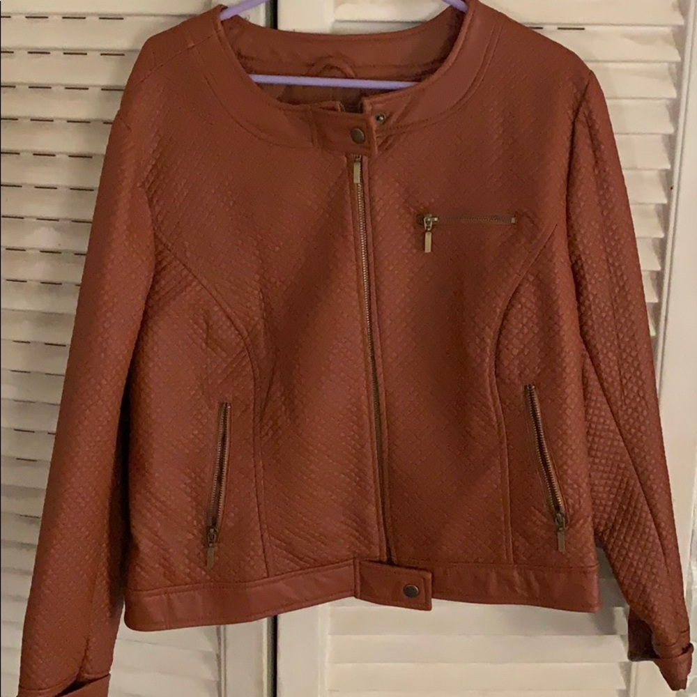 Faux leather jacket